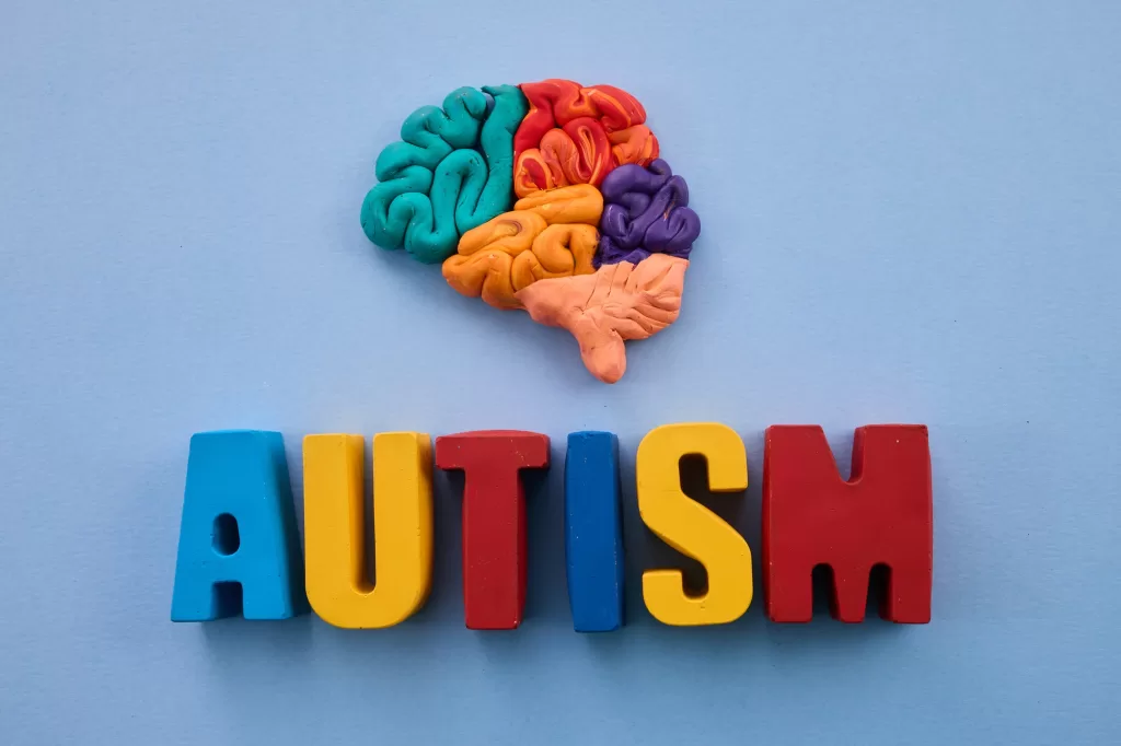Mental health support and autistic brain and autism disorder symptoms or Asperger syndrome